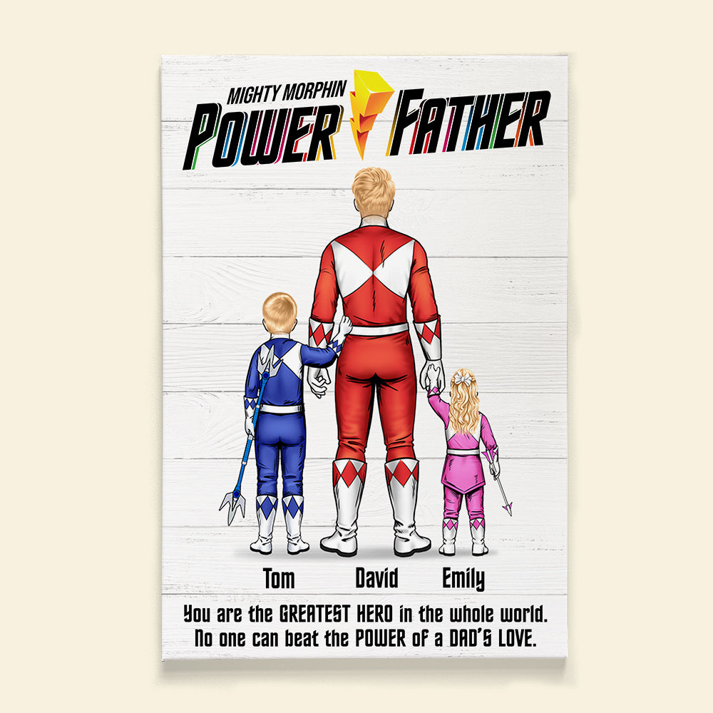 Power Dad Canvas Poster - Personalized Gift For Father 07HUDT120523