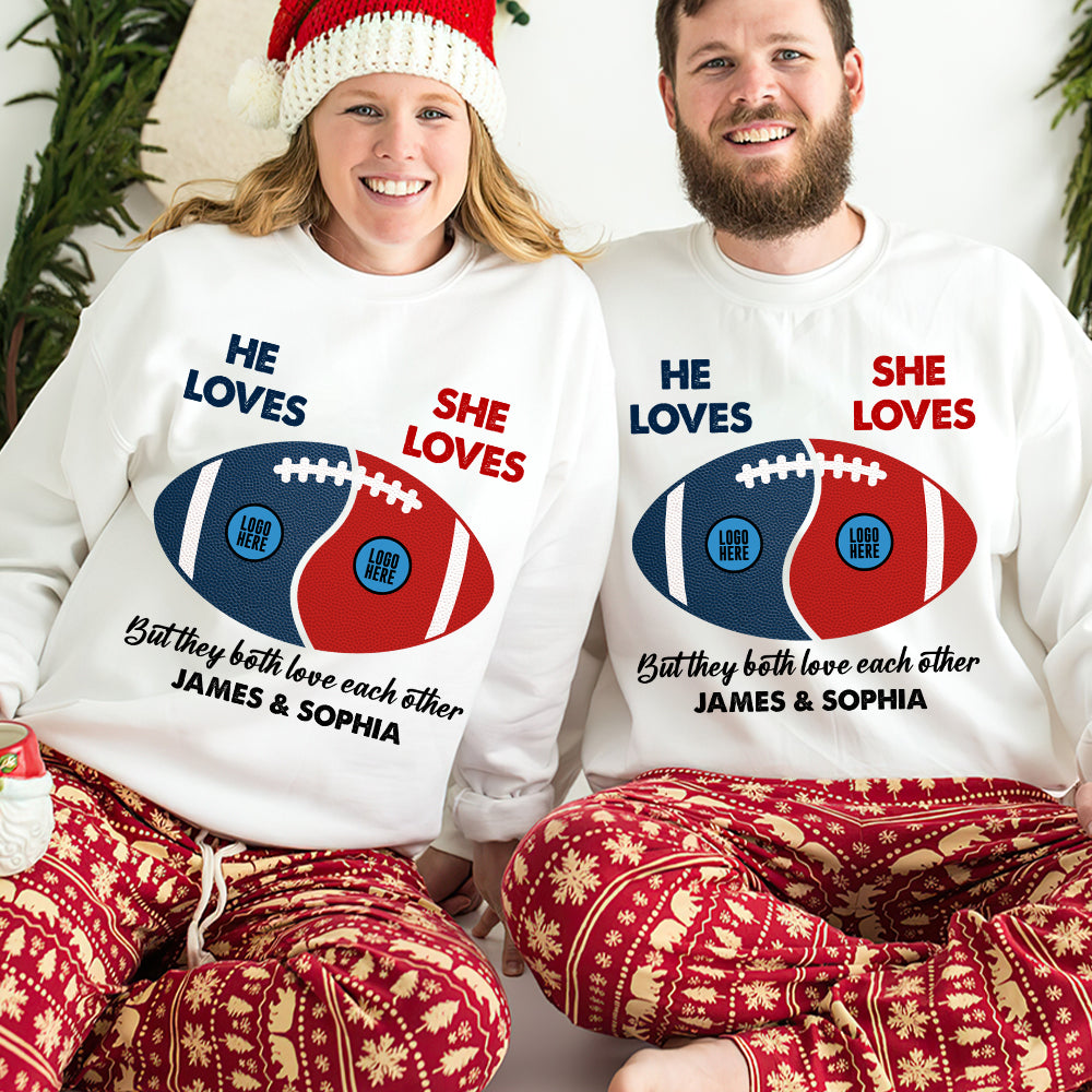 Custom Team Logo Gifts For Couple Shirt 05huti130123