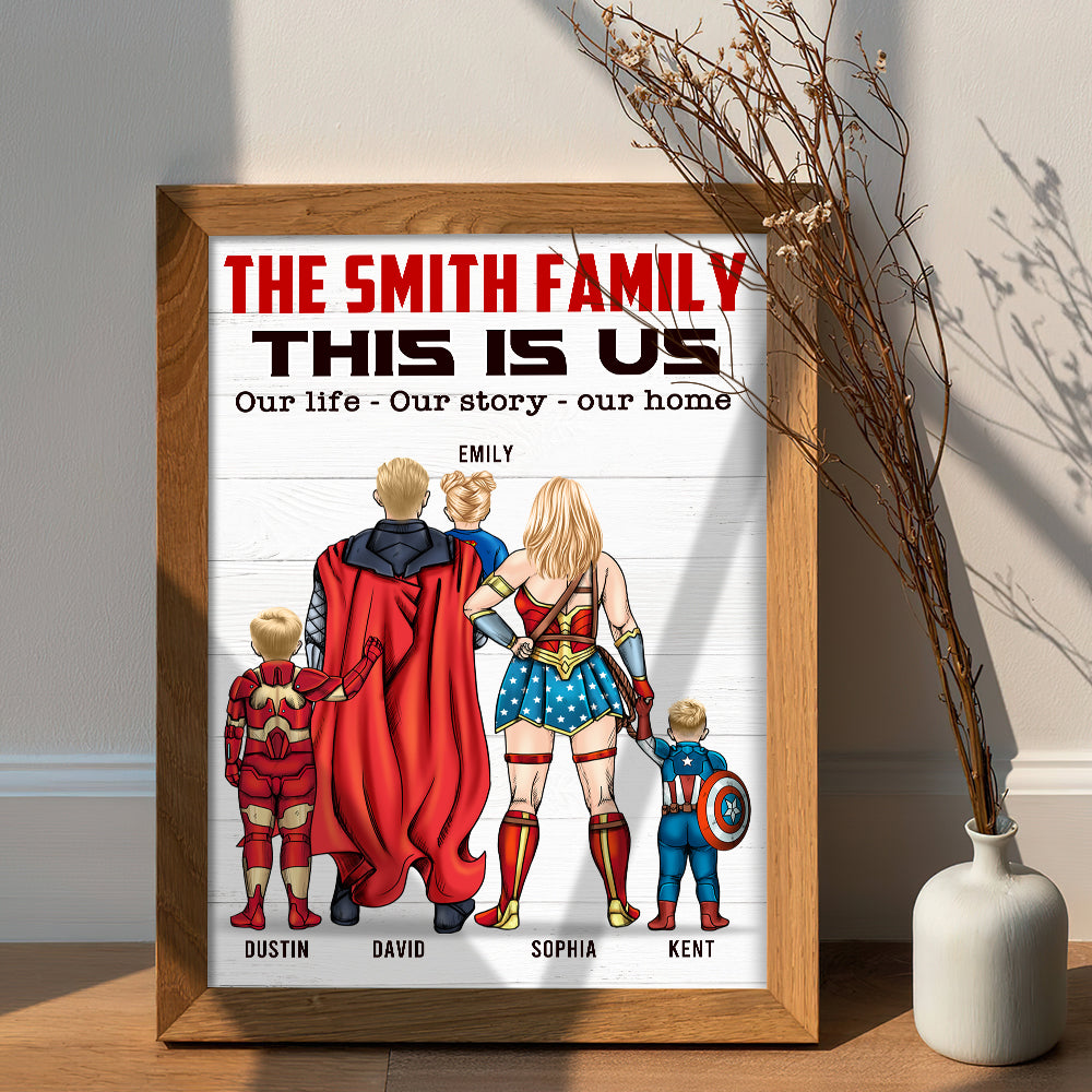 Family, This Is Us - Personalized Canvas Print For Families