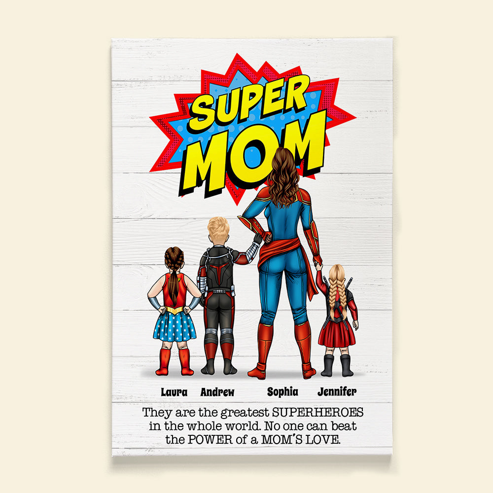Personalized Gifts For Dad Canvas Poster No One Can Beat Super Dad Father's Day Gifts