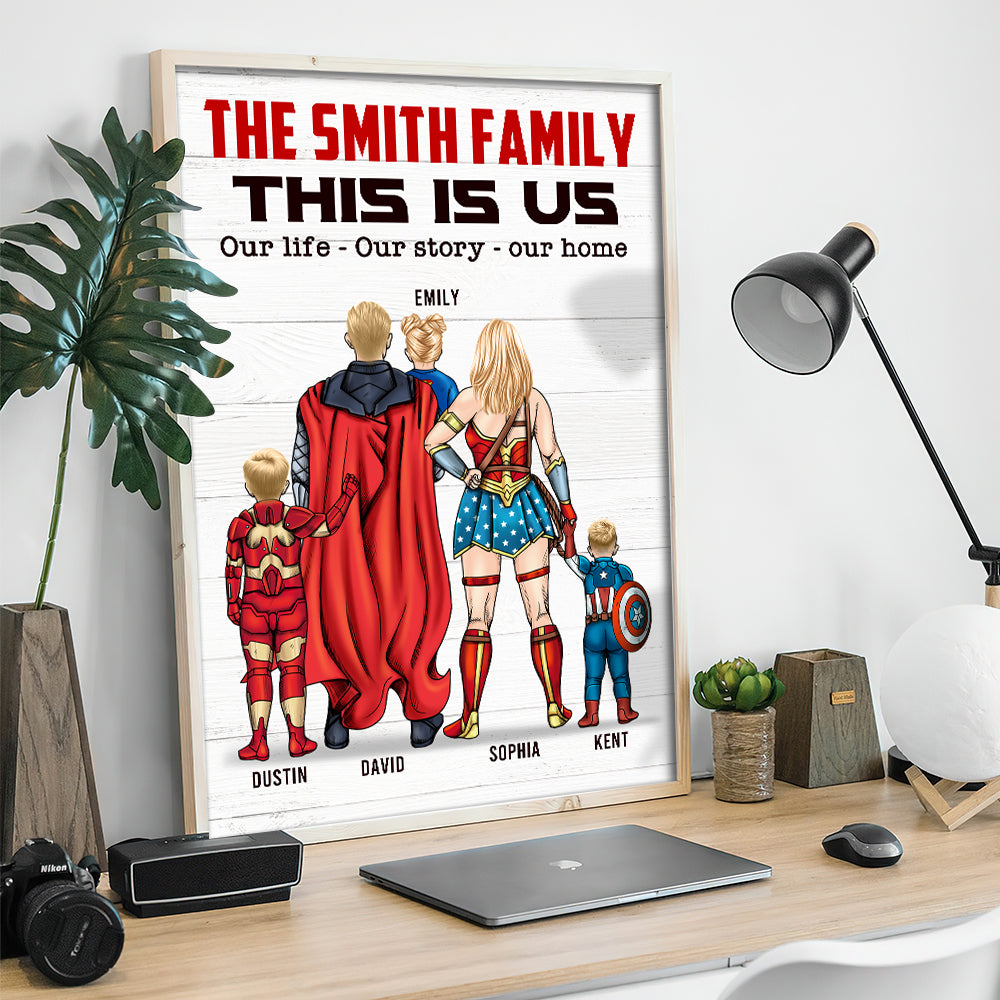 Family, This Is Us - Personalized Canvas Print For Families