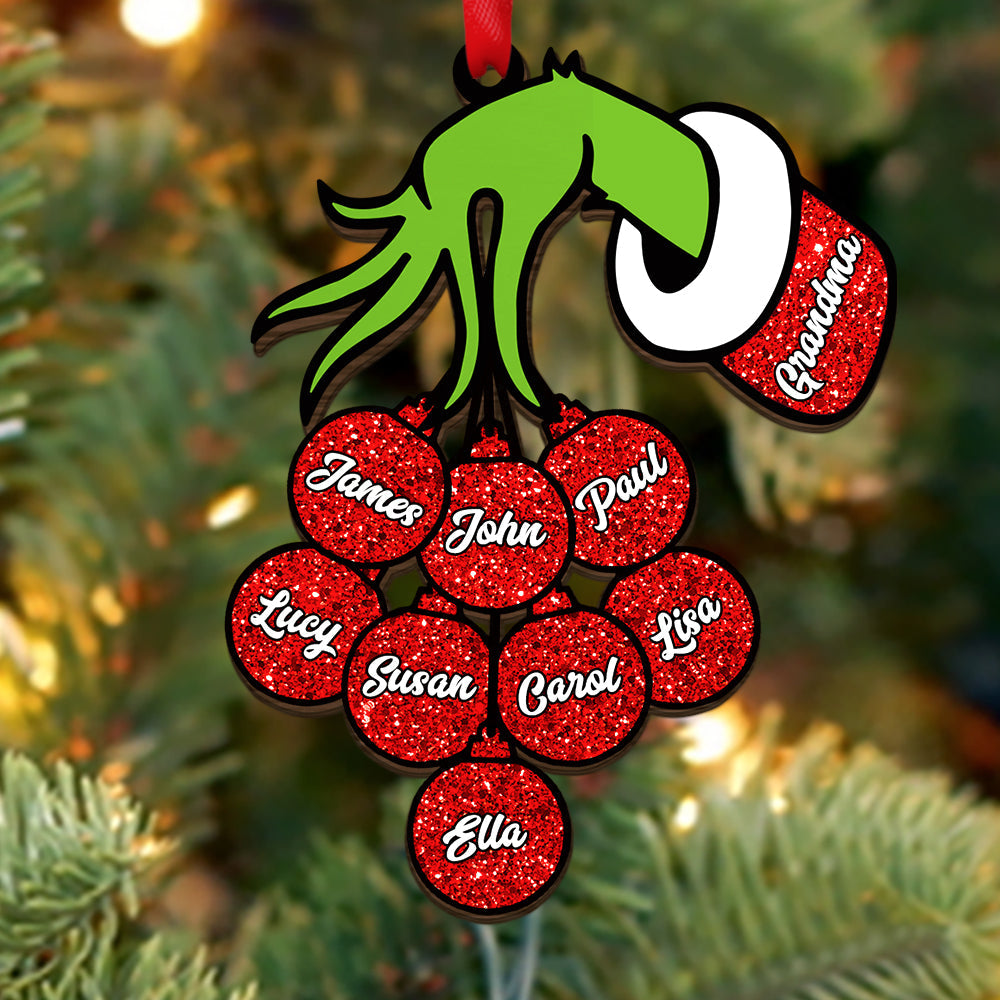 Hand Ornament, Personalized Kids Ornament, Gift For Grandma, Grandparents