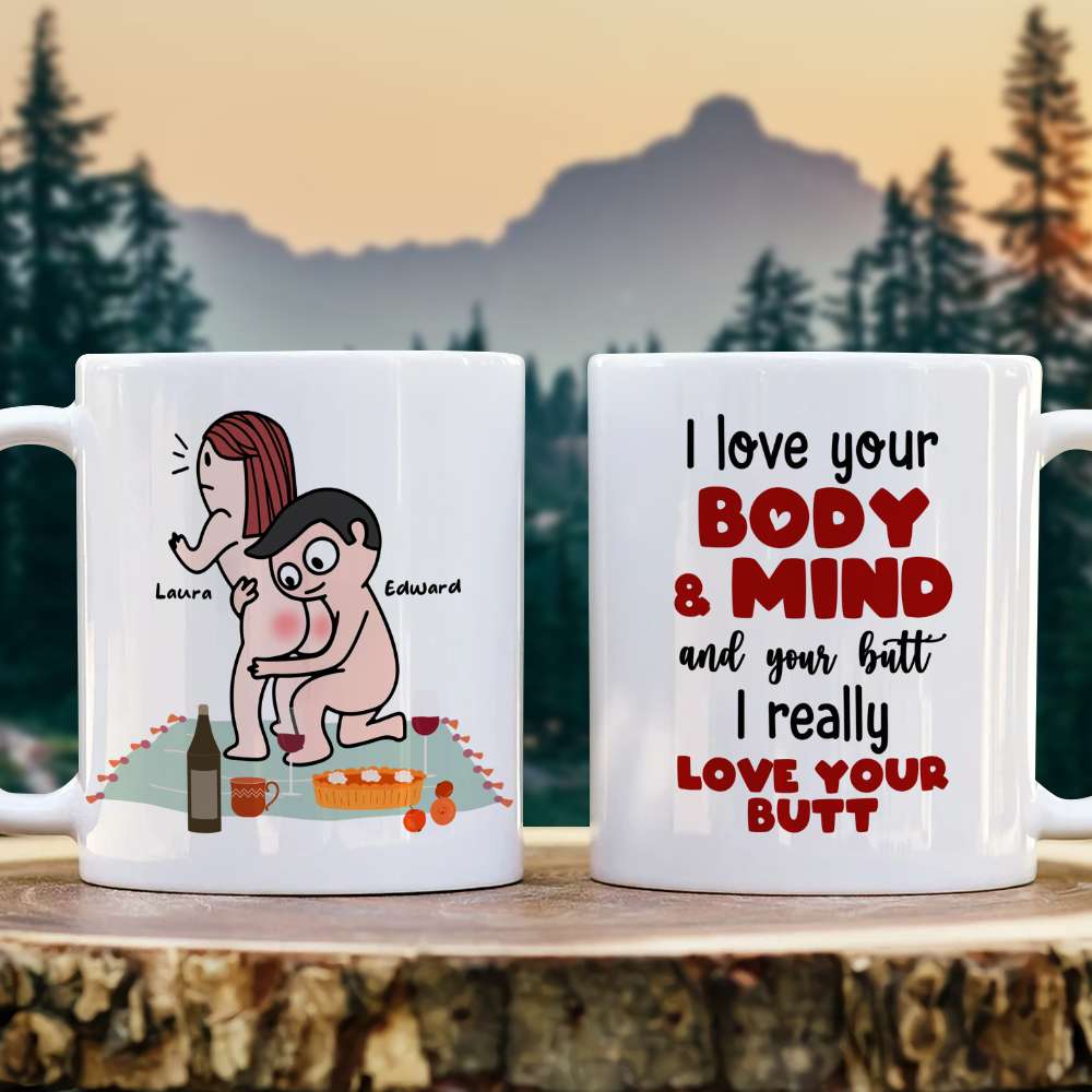 I Really Love Your Butt Personalized Mug, Funny Gift For Couple