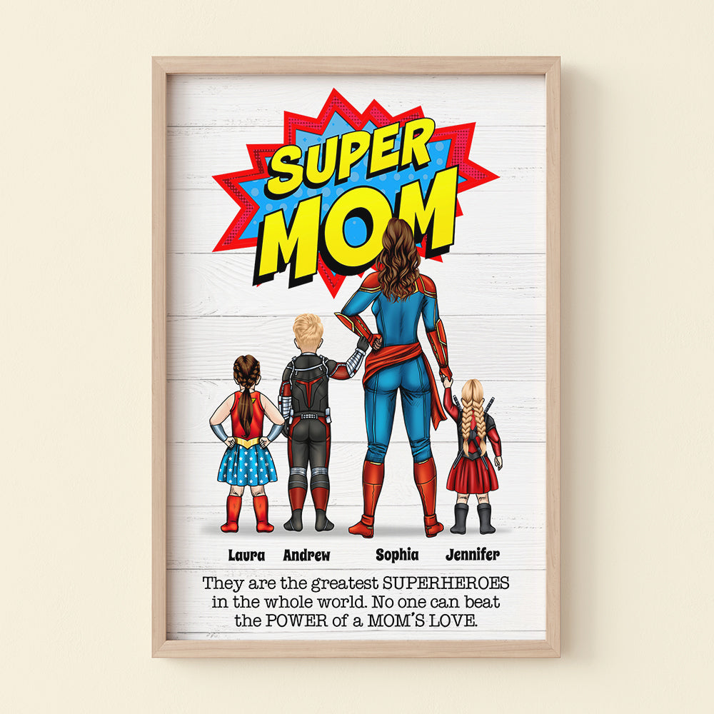 Super Mom Canvas Prints - Personalized Gifts For Mother's Day 04HUDT010323TM