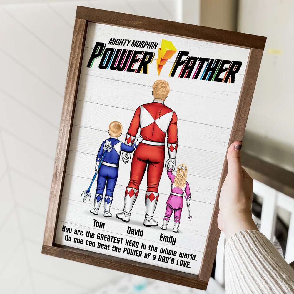 Power Dad Canvas Poster - Personalized Gift For Father 07HUDT120523