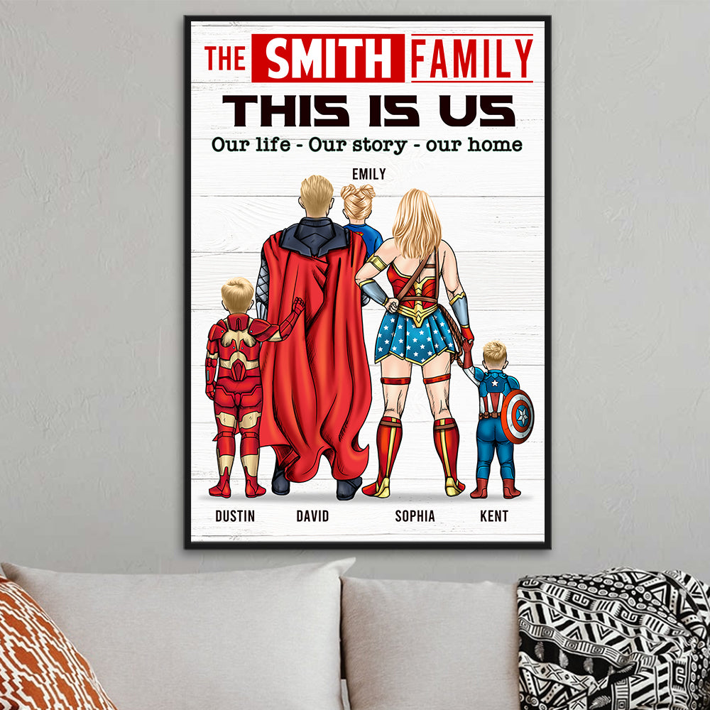 Super Family Canvas Print - Personalized Gifts For Family