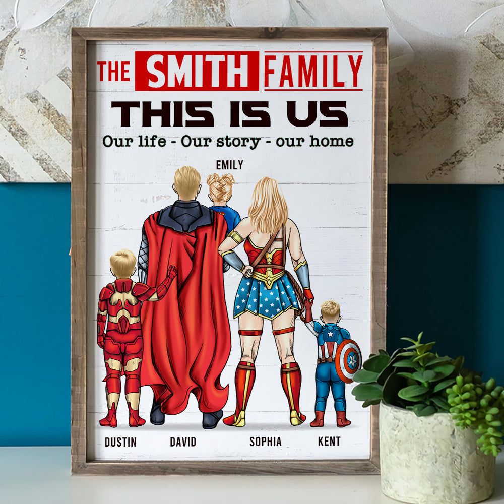 Super Family Canvas Print - Personalized Gifts For Family