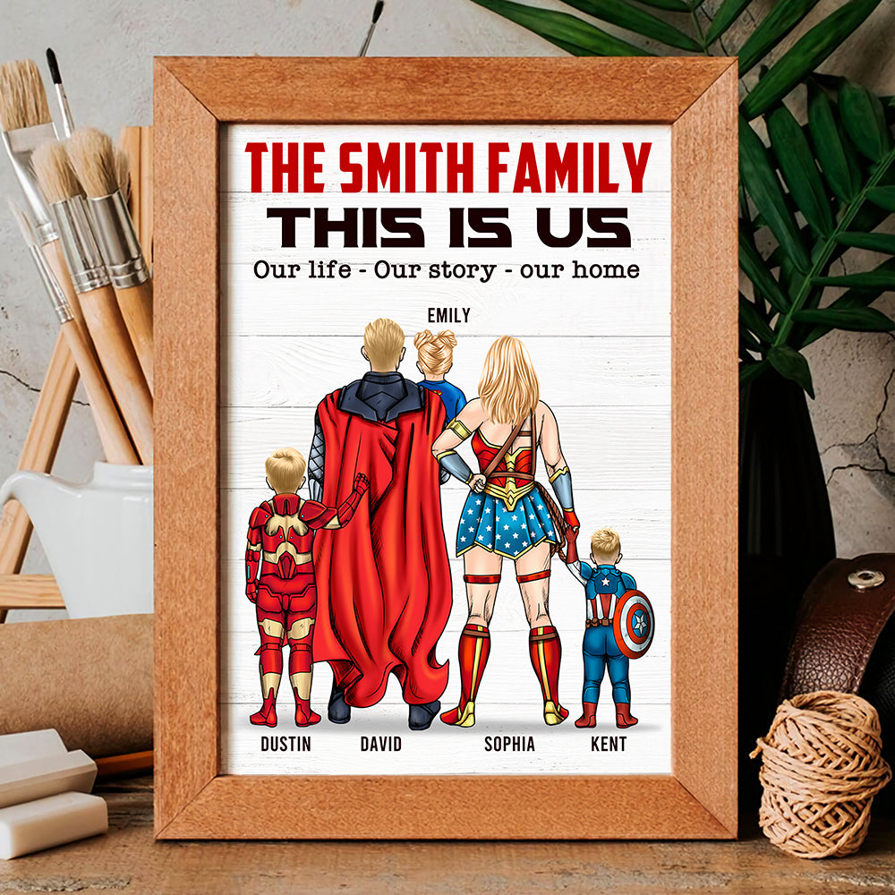 Family, This Is Us - Personalized Canvas Print For Families
