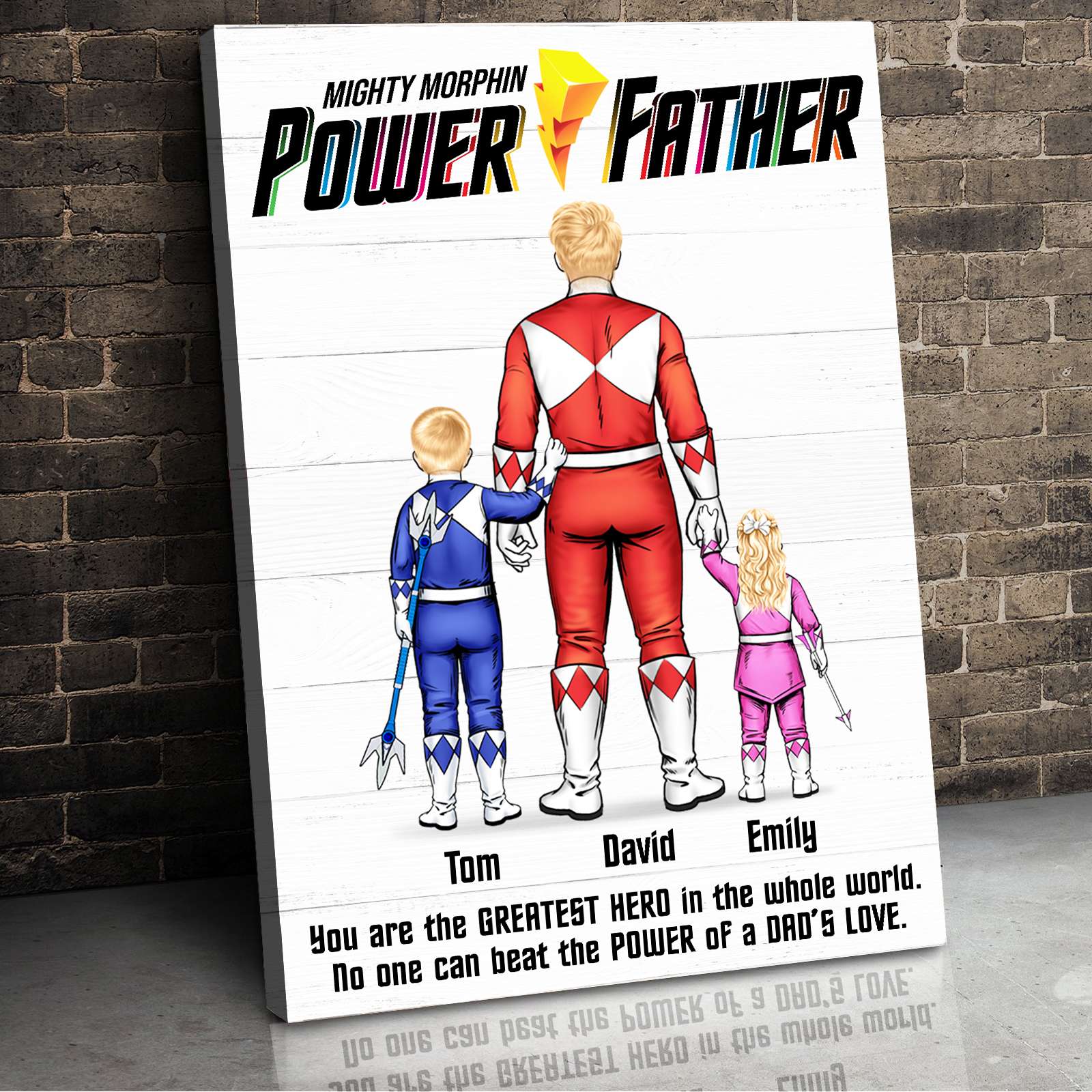 Power Dad Canvas Poster - Personalized Gift For Father 07HUDT120523
