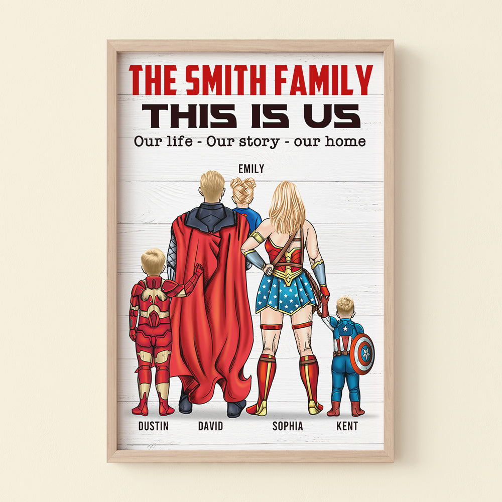 Family, This Is Us - Personalized Canvas Print For Families