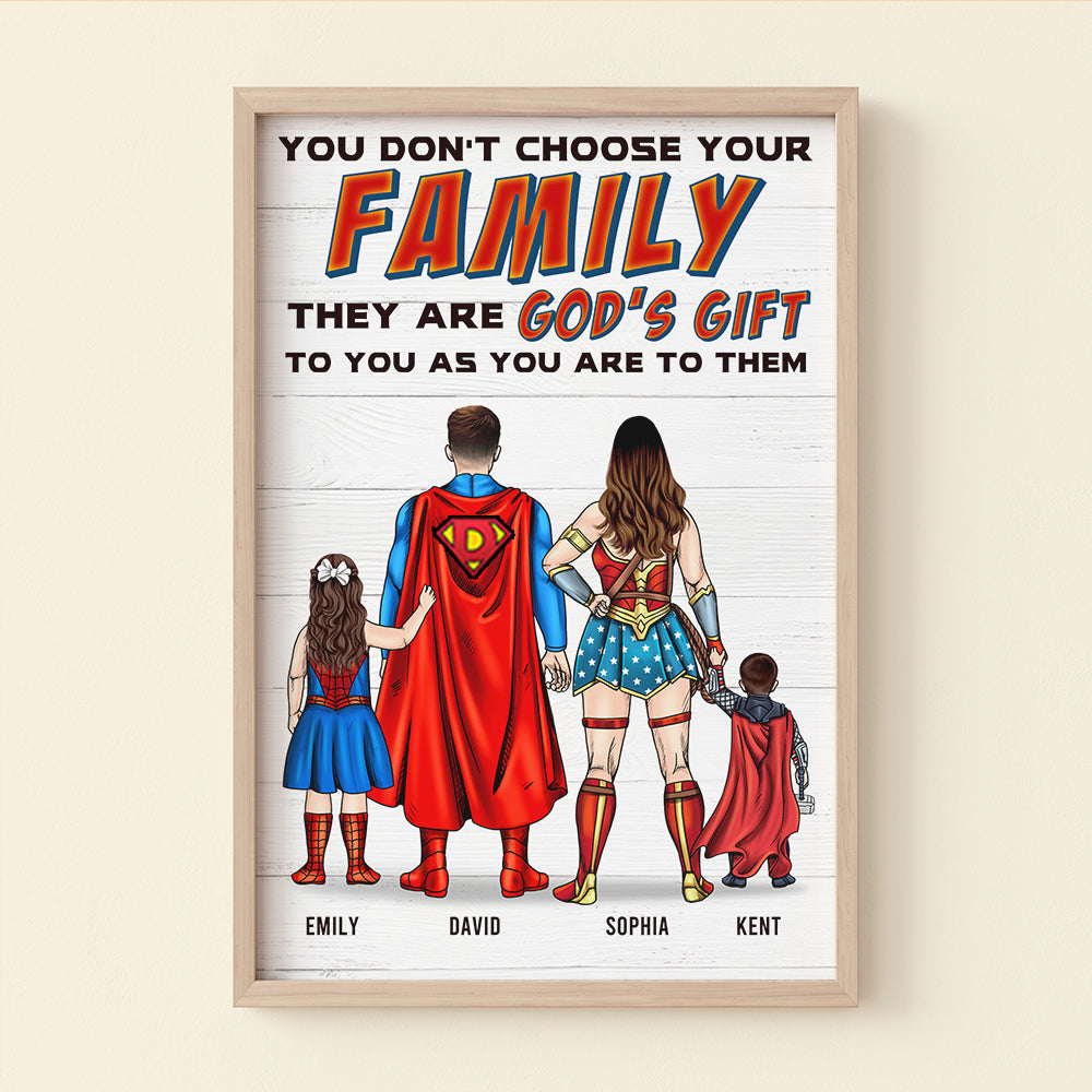 Family, Personalized   Canvas Print, Family Is God's Gift To You, Unique Home Decor
