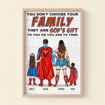 Family, Personalized   Canvas Print, Family Is God's Gift To You, Unique Home Decor