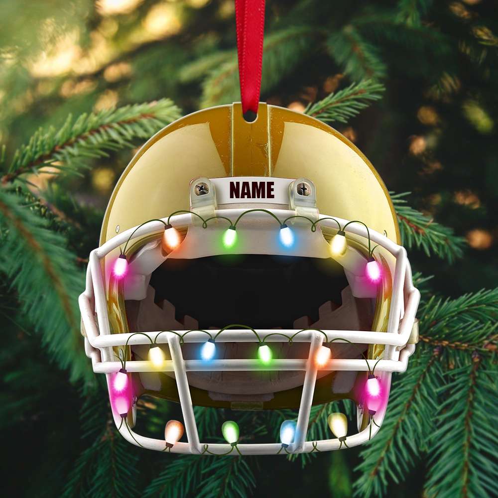 Personalized Gifts For Football Player Christmas Ornament 02acqn2210 Helmet Shape