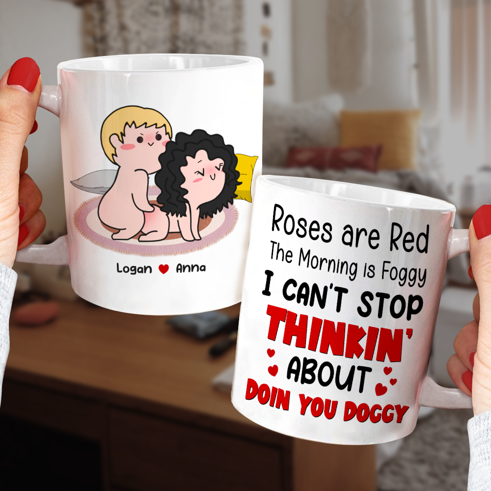 Roses Are Red, Personalized Mug, Gift For Naughty Couple