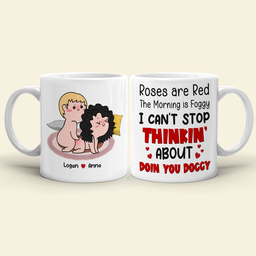 Roses Are Red, Personalized Mug, Gift For Naughty Couple