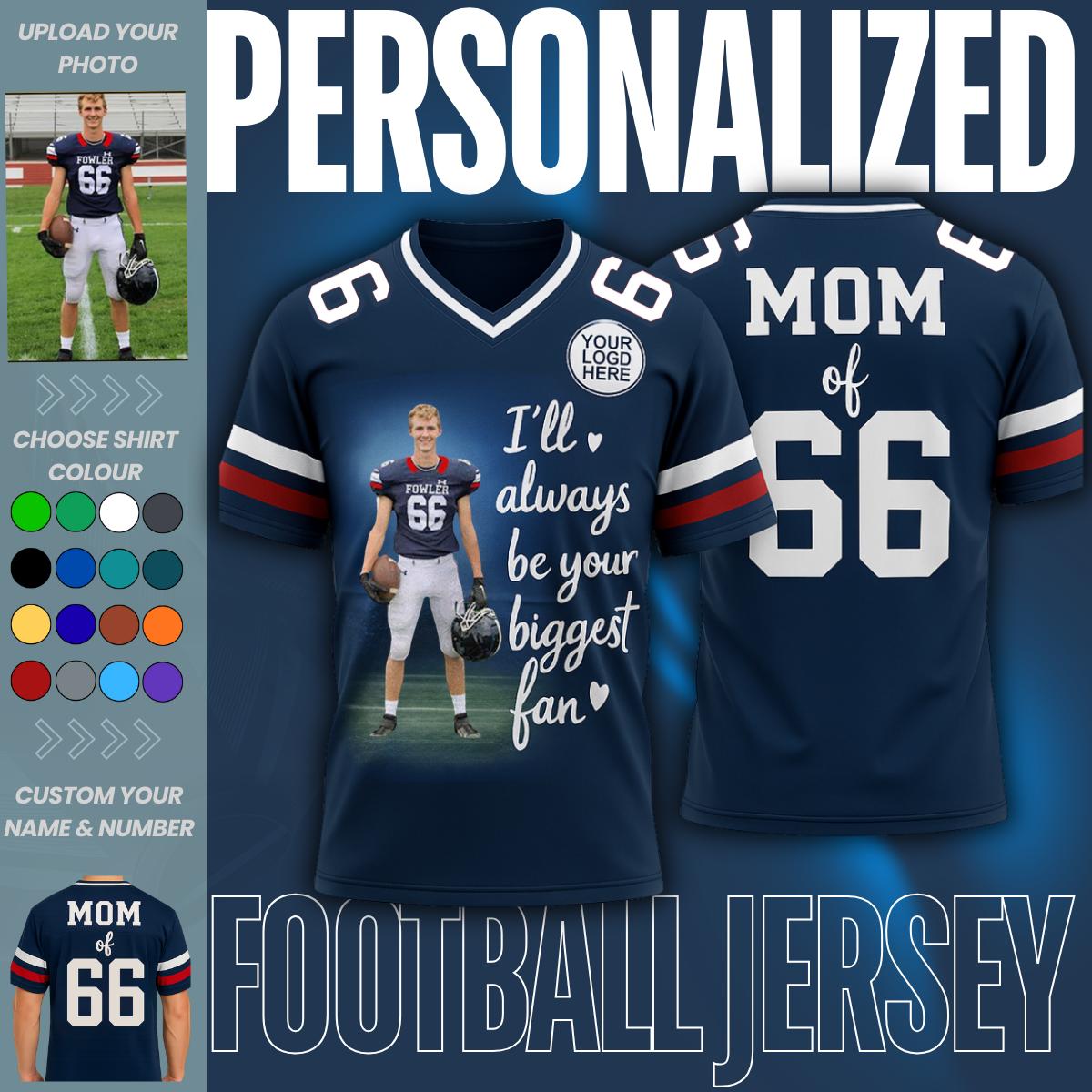 Custom Photo Football Game Day Football Jersey Gift For Football Lovers - Personalized Gift For Football Player