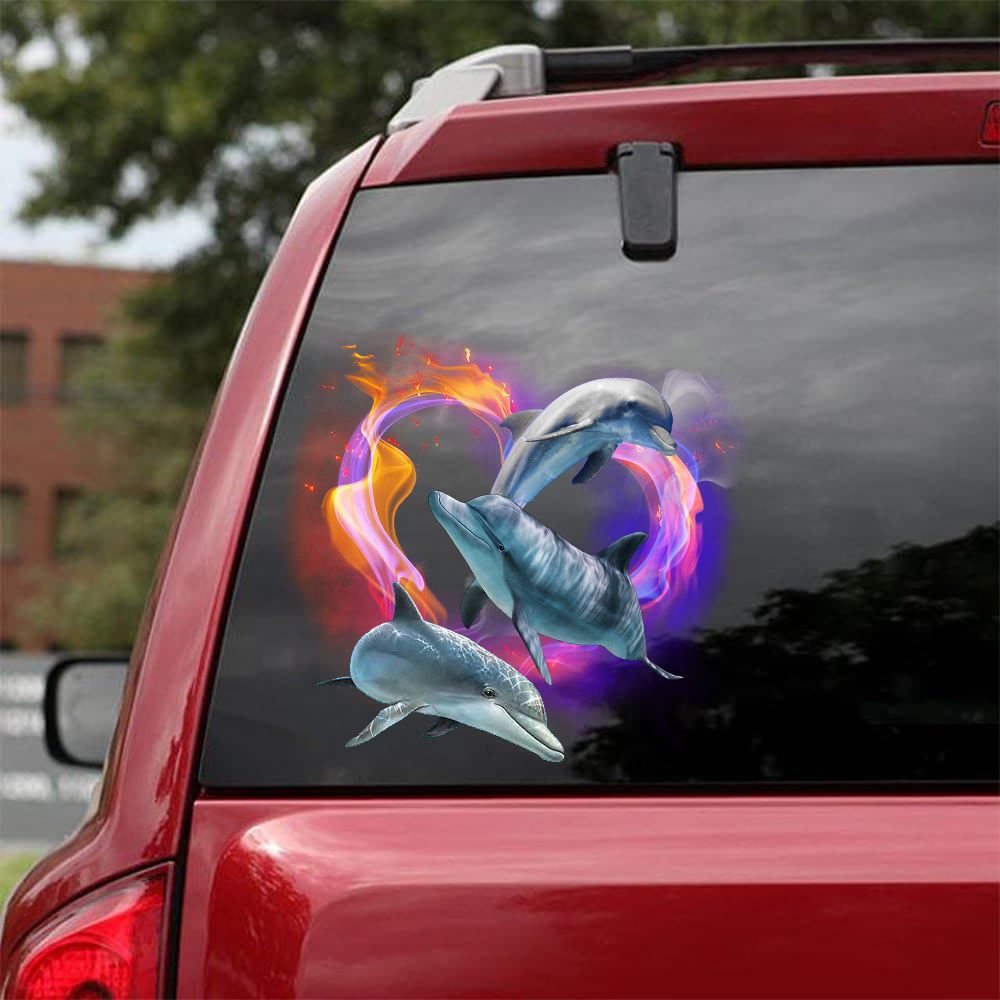 Funny Dolphin Door Decal Cute Clear Stickers Christmas Gifts For Grandma