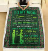 PresentsPrints, To My Mom I Love You Irish Mom, Happy St Patrick&#39;s Day, Gift for Mother&#39;s Day - Fleece Blanket