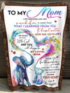 PresentsPrints, Elephant Happy Mother&#39;s Day - Fleece Blanket