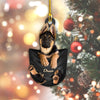 Little German Shepherd in Pocket Car Ornament