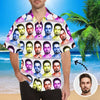 Custom Father Face Rainbow Men&#39;s All Over Print Hawaiian Shirt