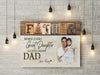 PresentsPrints, Father &amp; Daughter Personalized Canvas Fathers Day Gift for Daddy Amazing Dad