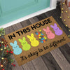 PresentsPrints, In This House Easter Day - Autism Awareness Doormat