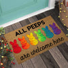 PresentsPrints, All Peeps Are Welcome Here Easter Day - LGBT Support Doormat