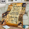 I Love You Husband Labrador Fleece Blanket - Quilt Blanket