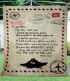 Air Mail, To My Man I Love You Fleece Blanket - Quilt Blanket - Valentine Gift, Christmas Gift For Him