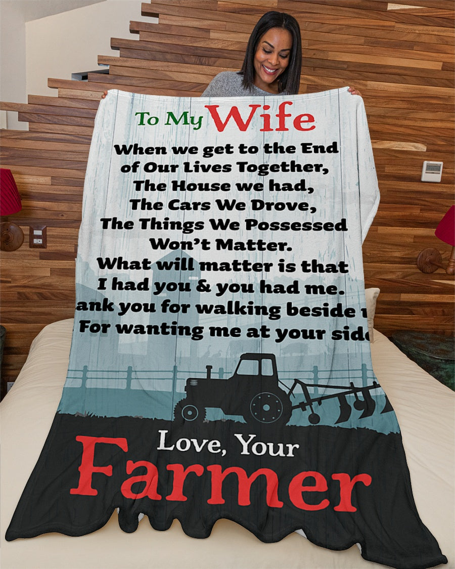Farmer's Wife - Black Friday Sale Fleece Blanket - Quilt Blanket