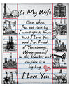 Oilfield Wife Premium Fleece Blanket - Quilt Blanket