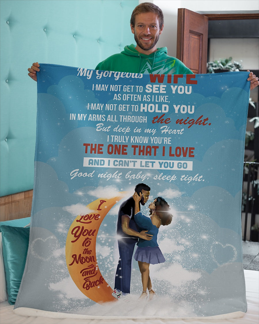 See You Hold The One That I Love My Gorgeous Wife Fleece Blanket - Quilt Blanket