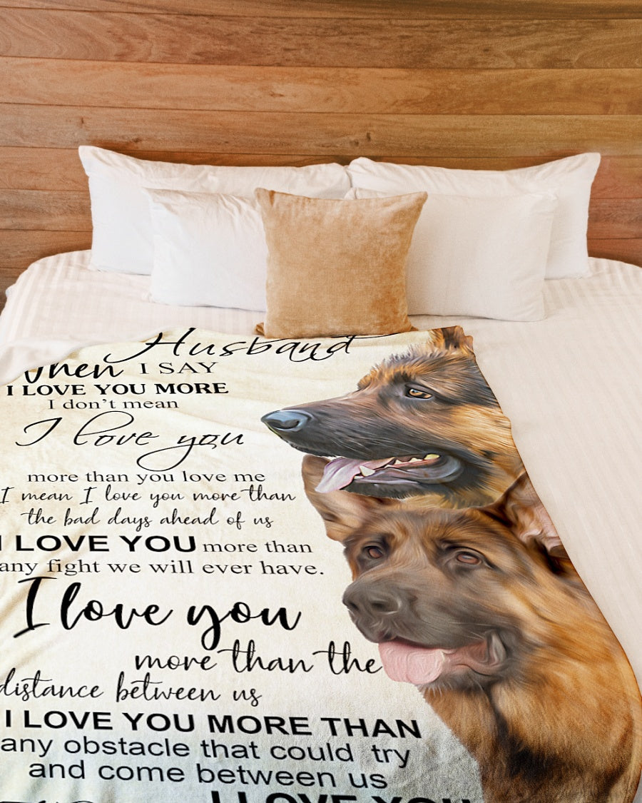 Dog Blanket - German Shephered To My Husband Fleece Blanket - Quilt Blanket
