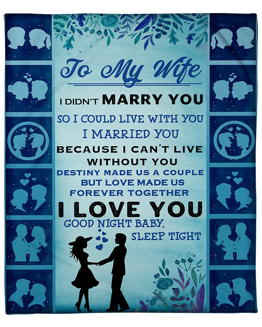 Love Made Us Forever Together Husband To Wife Fleece Blanket - Quilt Blanket