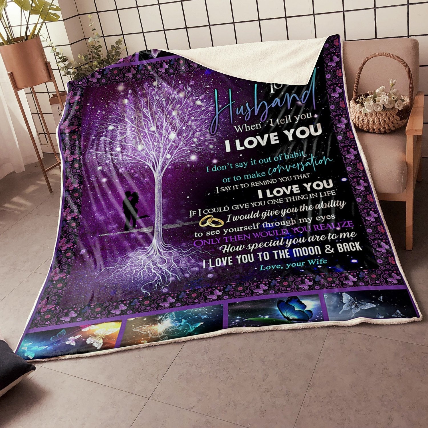 My Husband Tree Of Life How Special You Are To Me Gift From Wife Fleece Blanket - Quilt Blanket