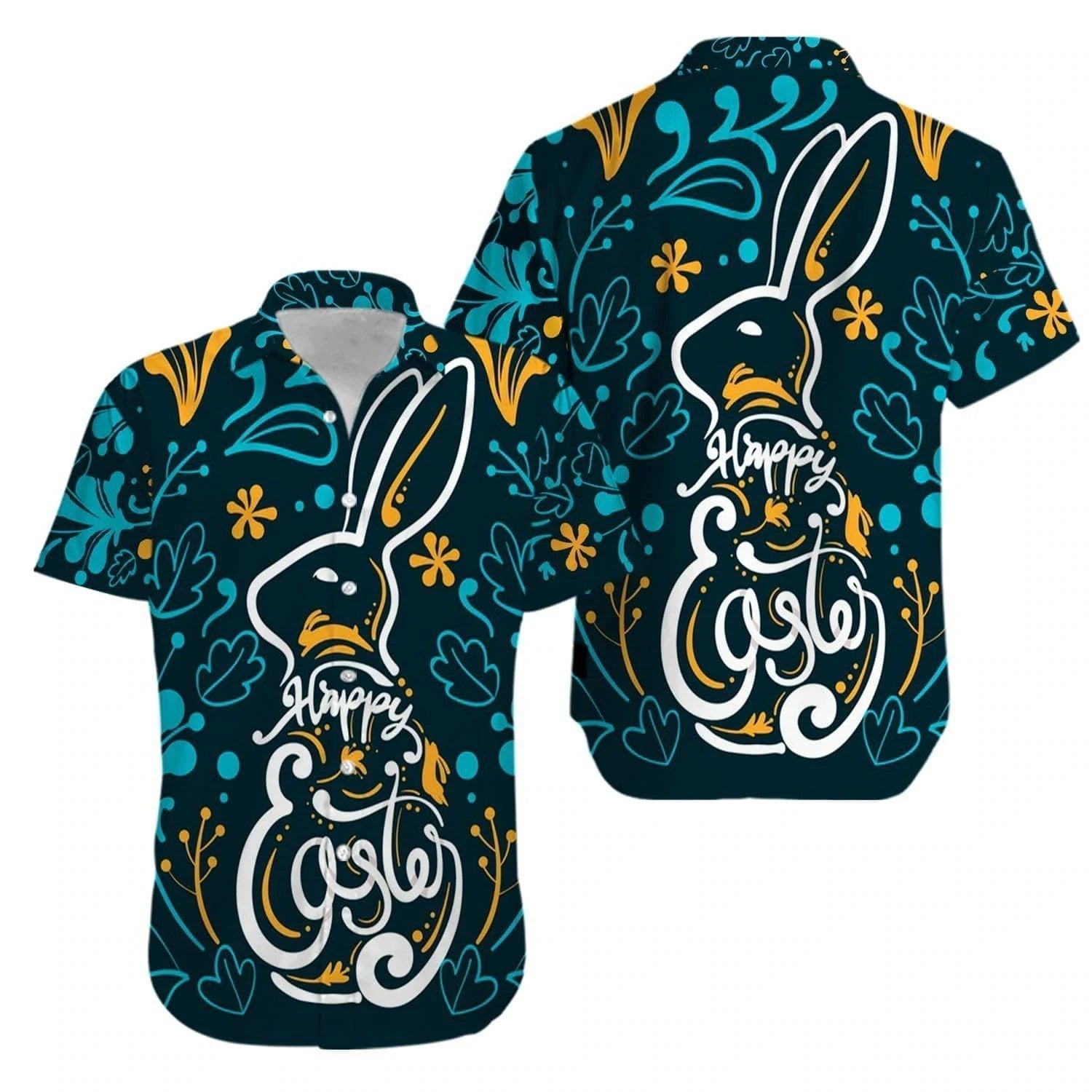PresentsPrints, Beach Shirt Order Happy Easter Day Bunny Mandala Hawaiian Shirt