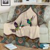 Gift For Couple Blanket, Mandala Hummingbird Blanket Gift For Couple