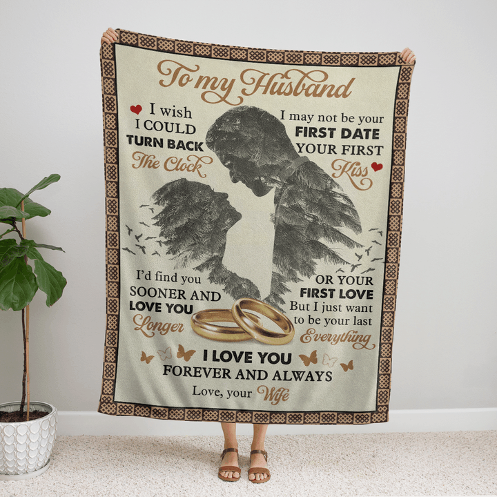To My Husband I Will Love You Again Blanket Gift From Wife Birthday Gift Home Decor Bedding Couch Sofa Soft and Comfy Cozy