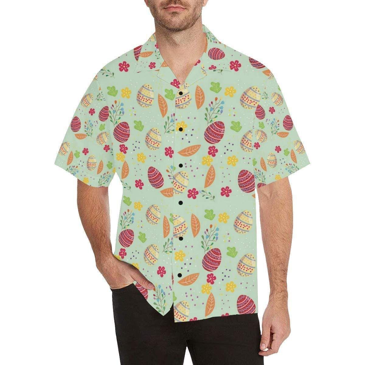 PresentsPrints, Happy Easter Vintage Retro Pattern Hawaiian Shirts H, Hawaiian Shirt