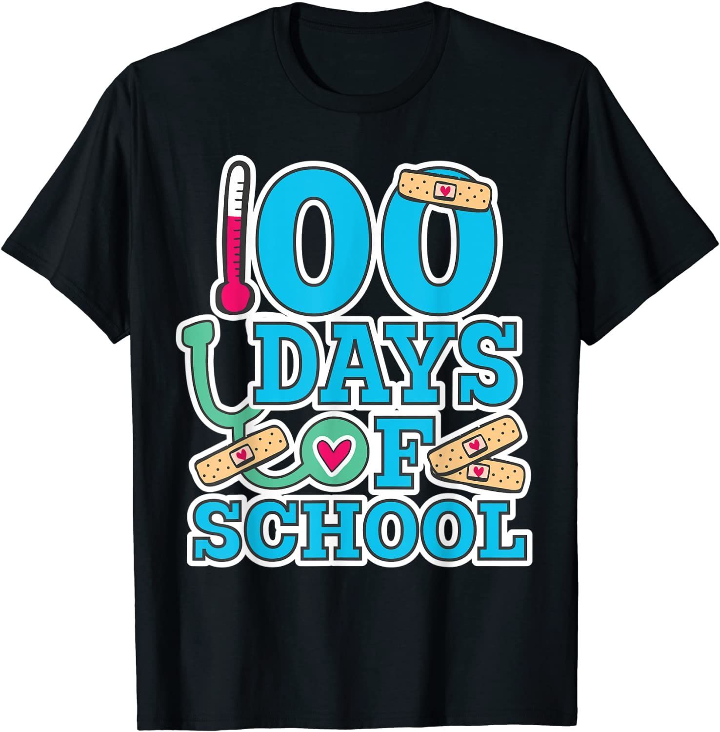 PresentsPrints, School Nurse 100 Days of School, Nurse T-Shirt