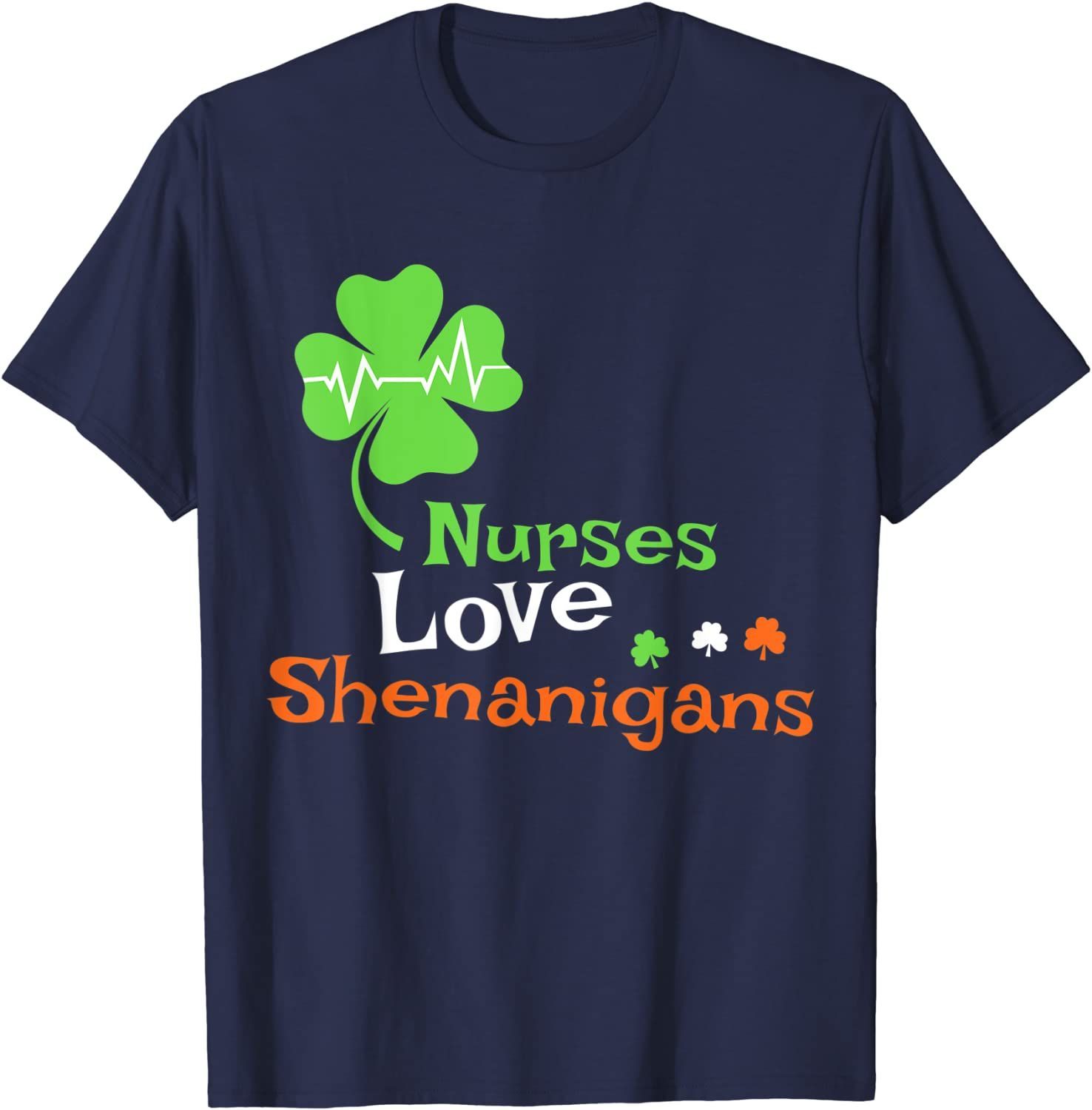 PresentsPrints, Nurses Love Shenanigans Funny St Patricks Day Nursing, Nurse T-Shirt