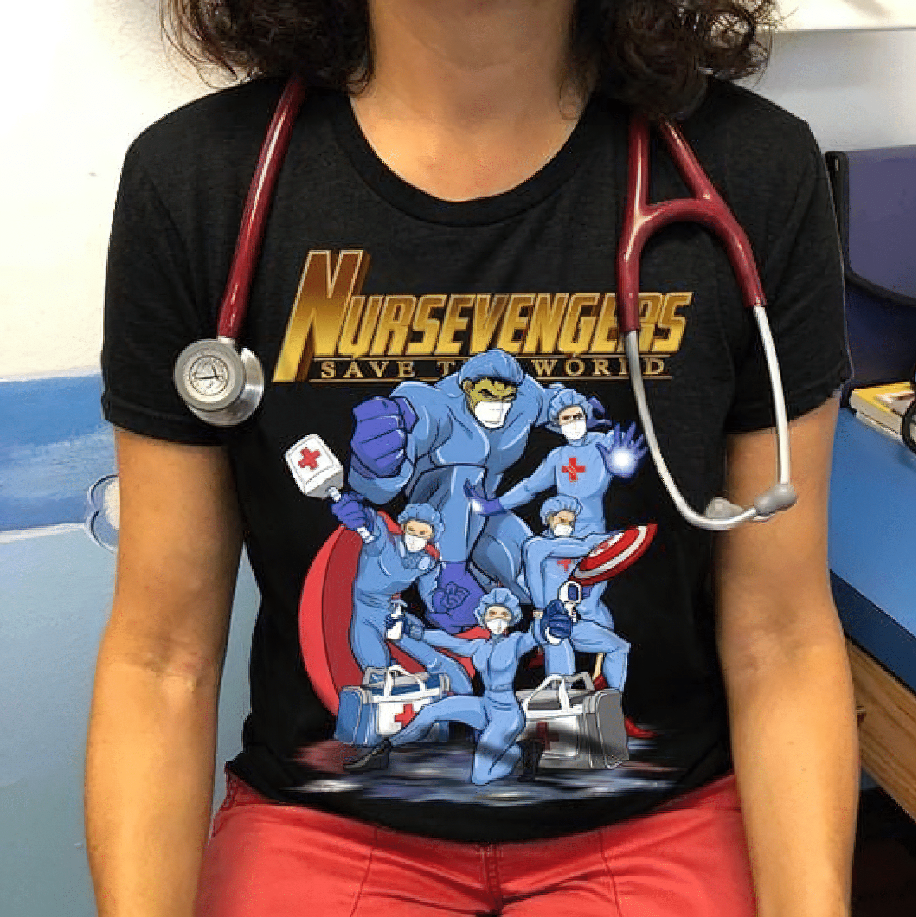 PresentsPrints, Perfect Marvel Avengers Nursevengers Save The World, Nurse T-Shirt
