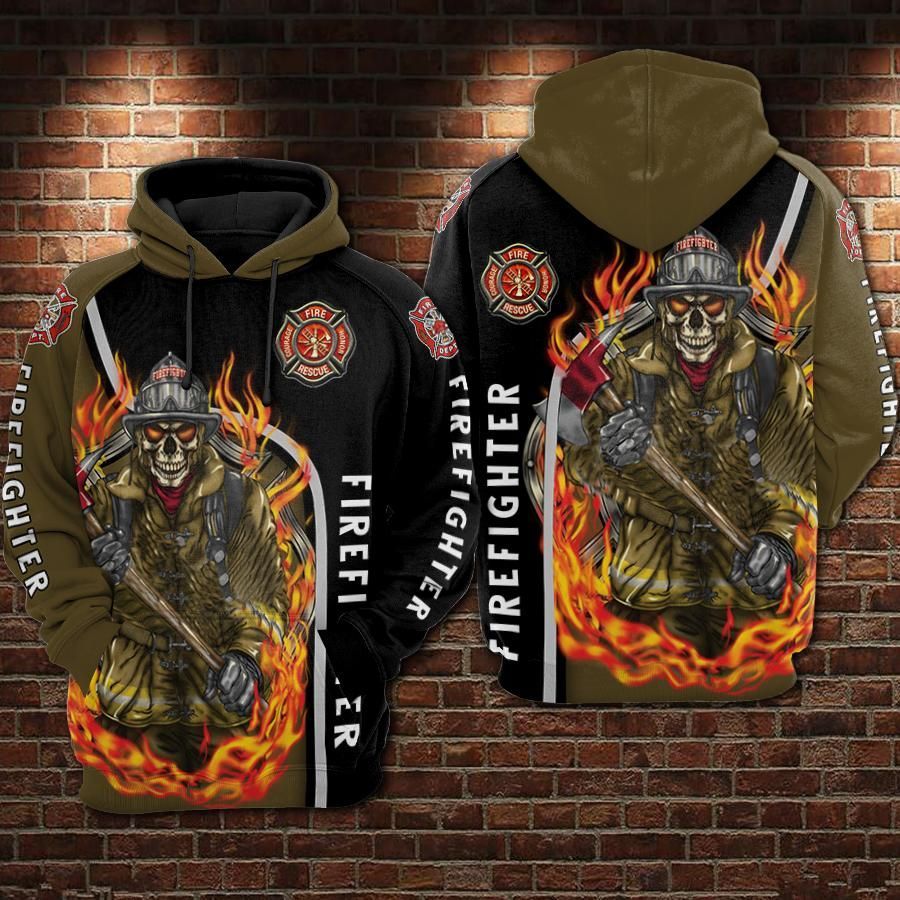 PresentsPrints, Firefighter Over Print Firefighter Full Printed 3D Hoodie
