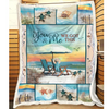 Beach Scene Mermaid Fleece Blanket - You And Me We Got This Gift For Wife From Husband Couple Birthday Gift Valentine&#39;s Day Gift Bedding Couch Sofa Soft And Comfy Cozy