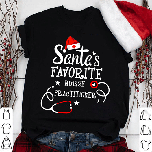 PresentsPrints, Santas favorite nurse practitioner merry christmas, Nurse T-Shirt