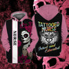 PresentsPrints, Skull Flowers Girls Tattooed Nurse Inked And Educated For Men And Women 3D Hoodie Zip Hoodie  size S-5XL