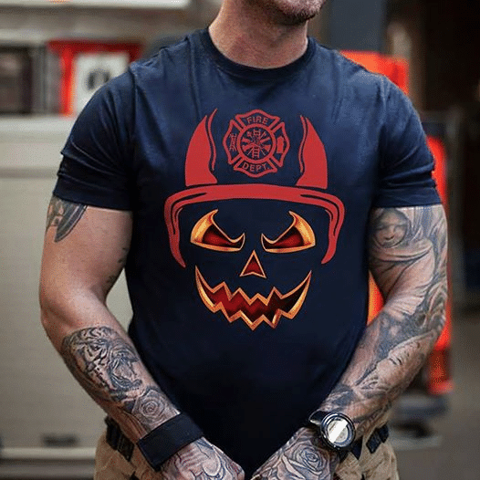 Happy halloween skull firefighter Firefighter T-Shirt