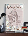 Firefighter husband x wife we&#39;re a team balance bad day my loyalty Home Living Room Wall Decor Vertical Poster Canvas 