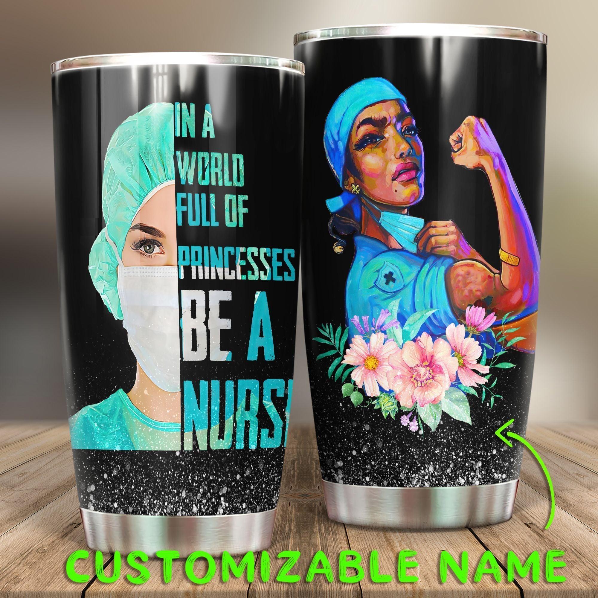 PresentsPrints, Personalized Nurse Gift for lover Day Travel, Nurse Tumbler